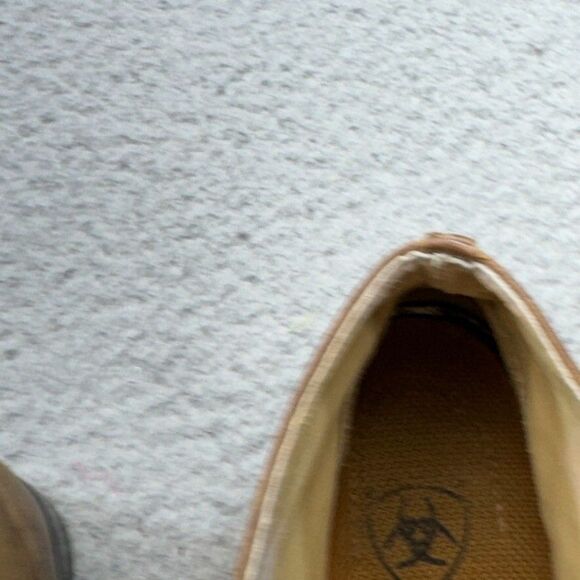 Ariat Boots Womens 8.5 Tan Ankle Leather Kiltie Western‎ Lace Up Roper Cowgirl - Picture 9 of 16